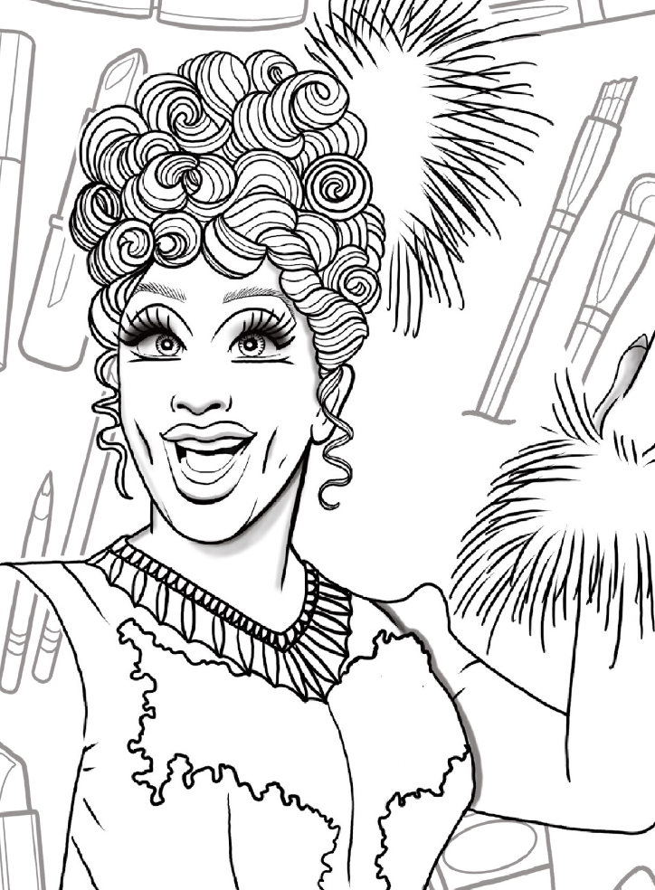 RuPaul Drag Race Winners Colouring Book