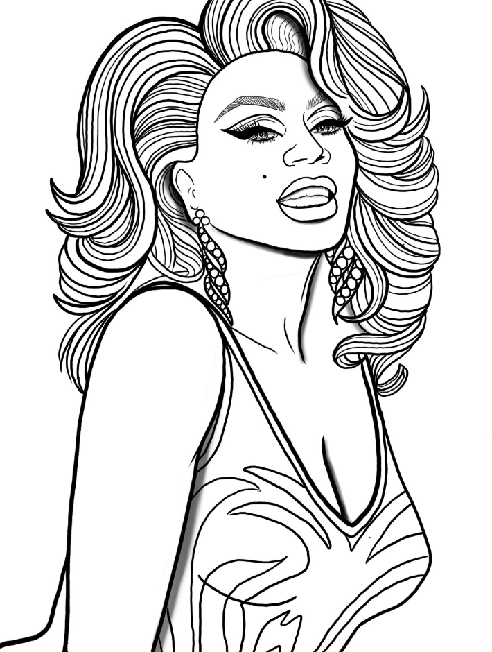 RuPaul Drag Race Winners Colouring Book