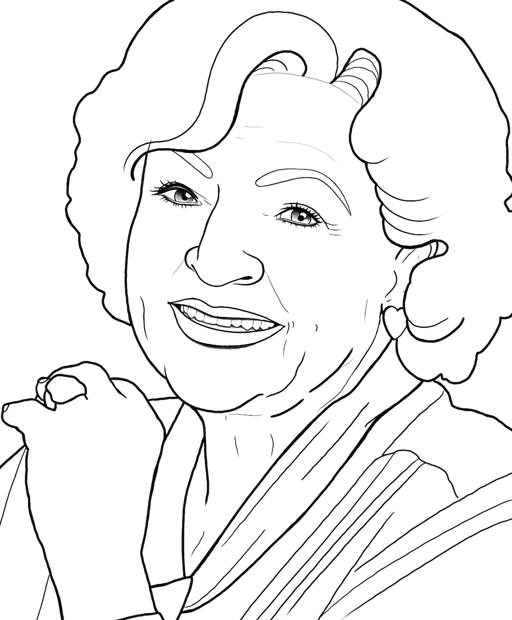 Female Icons Colouring Book