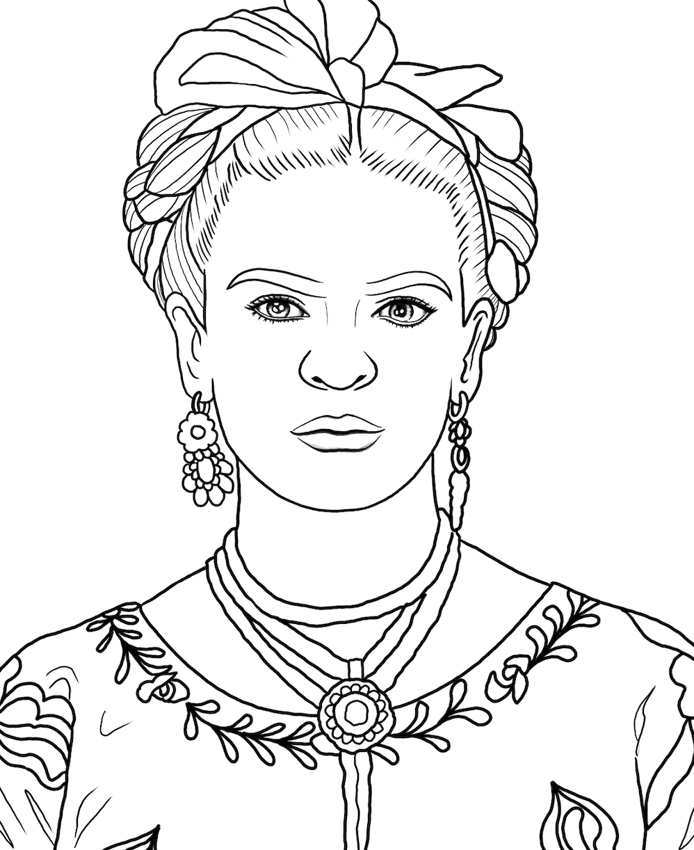Female Icons Colouring Book