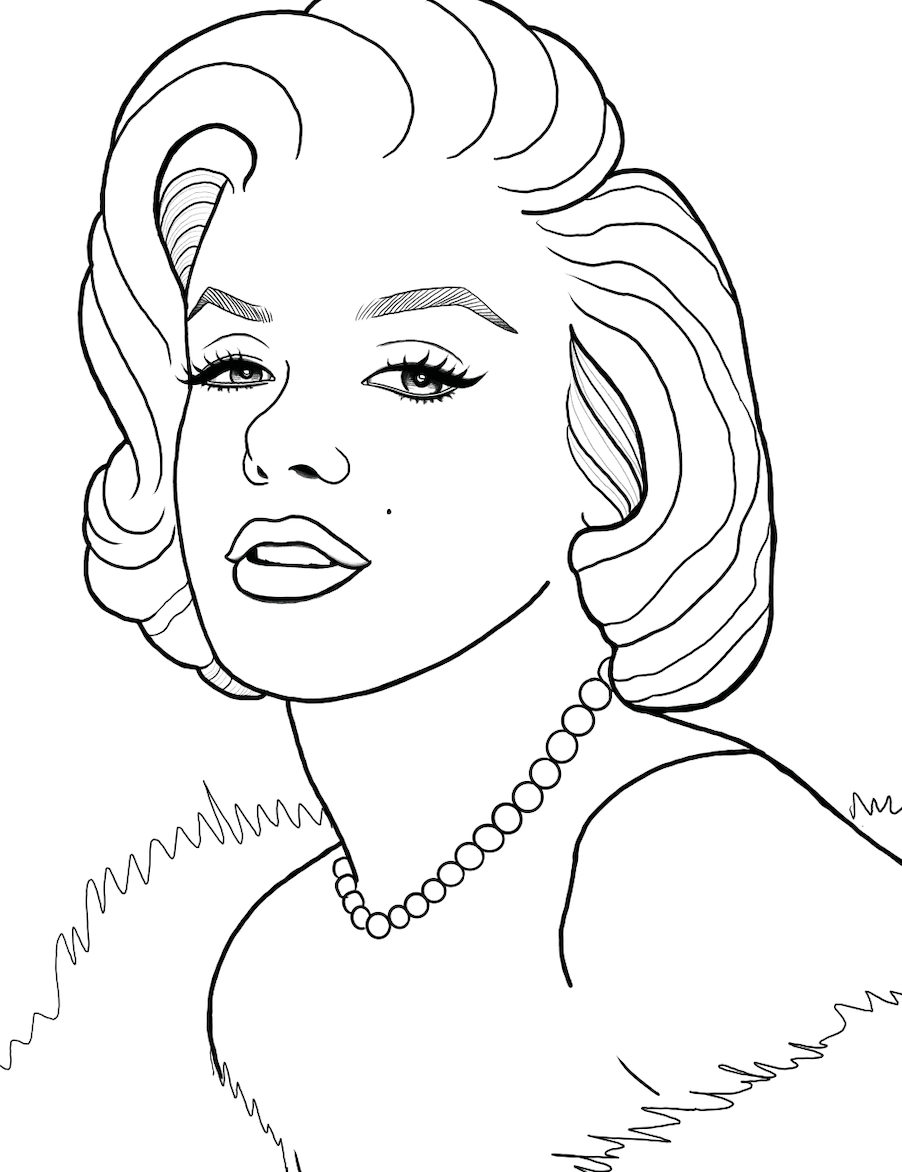 Female Icons Colouring Book
